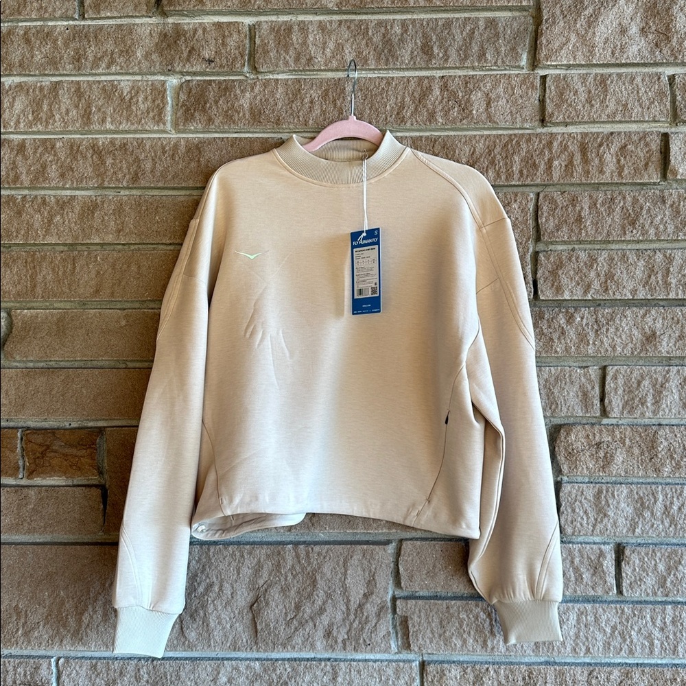 Hoka Kaitoro Knit Crew Sweater – Size Small, Oatmeal – New with Tags